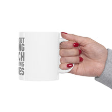 DistinctInk Glossy White Coffee / Tea Mug - It's About Playing Catch & Throwing Strikes