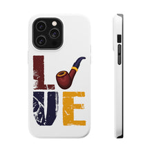 DistinctInk ToughCase for Apple iPhone, Compatible with MagSafe Charging - Love Pipe Smoking