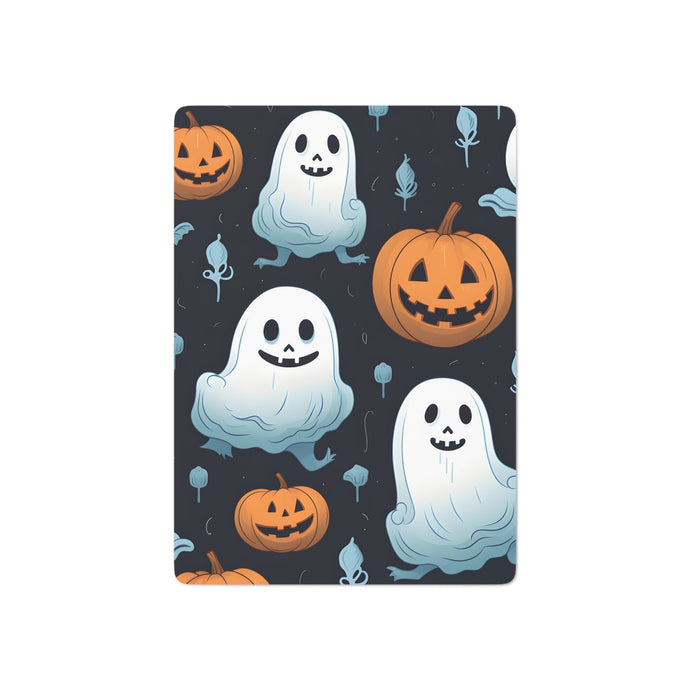 DistinctInk Playing / Poker Cards with Ghastly Skeleton Pumpkin Patch Design for Halloween