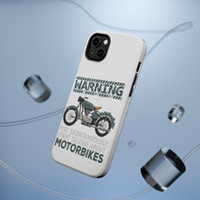 DistinctInk ToughCase for Apple iPhone, Compatible with MagSafe Charging - Spontaneously Talking About Motorcycles