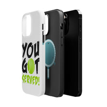 DistinctInk ToughCase for Apple iPhone, Compatible with MagSafe Charging - You Got Served Tennis