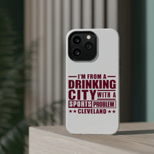DistinctInk ToughCase for Apple iPhone, Compatible with MagSafe Charging - Cleveland Drinking City Sports Problem