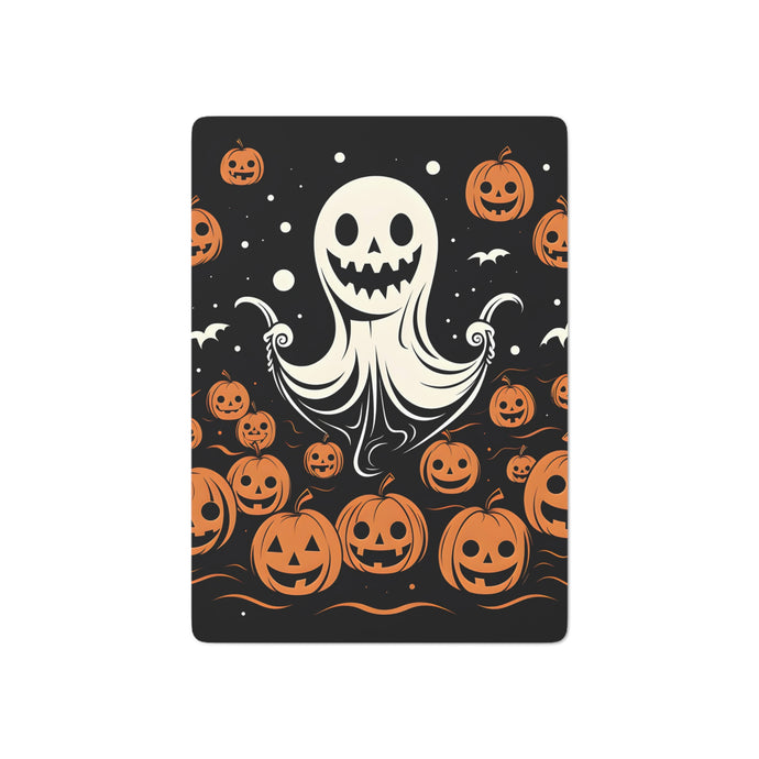 DistinctInk Playing / Poker Cards with Ghost Skeleton Cartoon Pumpkins Design for Halloween