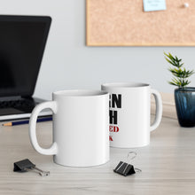 DistinctInk Glossy White Coffee / Tea Mug - Born to Fish, Forced to Work
