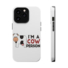 DistinctInk ToughCase for Apple iPhone, Compatible with MagSafe Charging - I'm A Cow Person