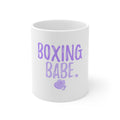 Glossy White Coffee / Tea Mug - Boxing Babe
