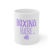 DistinctInk Glossy White Coffee / Tea Mug - Boxing Babe