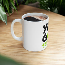 DistinctInk Glossy White Coffee / Tea Mug - You Got Served Tennis