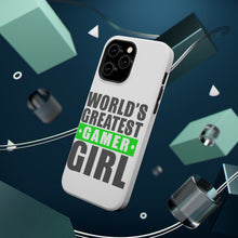 DistinctInk ToughCase for Apple iPhone, Compatible with MagSafe Charging - World's Greatest Gamer Girl Video Games