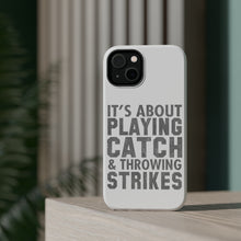 DistinctInk ToughCase for Apple iPhone, Compatible with MagSafe Charging - It's About Playing Catch & Throwing Strikes