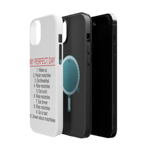 DistinctInk ToughCase for Apple iPhone, Compatible with MagSafe Charging - My Perfect Day - Motorbike Motorcycle