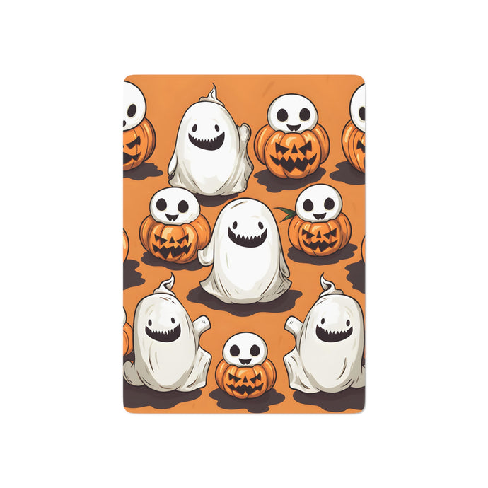 DistinctInk Playing / Poker Cards with Skeletal Ghost in a Pumpkin Design for Halloween