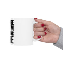DistinctInk Glossy White Coffee / Tea Mug - Excuse Me I'm Dancing Here