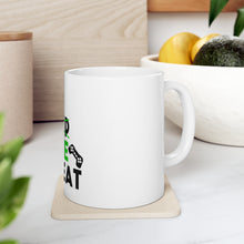 DistinctInk Glossy White Coffee / Tea Mug - Eat Game Repeat - Video Games Gamer