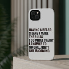 DistinctInk ToughCase for Apple iPhone, Compatible with MagSafe Charging - Beard - I Make the Rules, Do What I Want