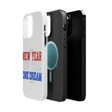 DistinctInk ToughCase for Apple iPhone, Compatible with MagSafe Charging - New Year New Team One Dream