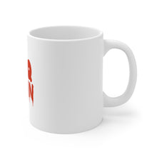 DistinctInk Glossy White Coffee / Tea Mug - BBQ Stain Barbecue