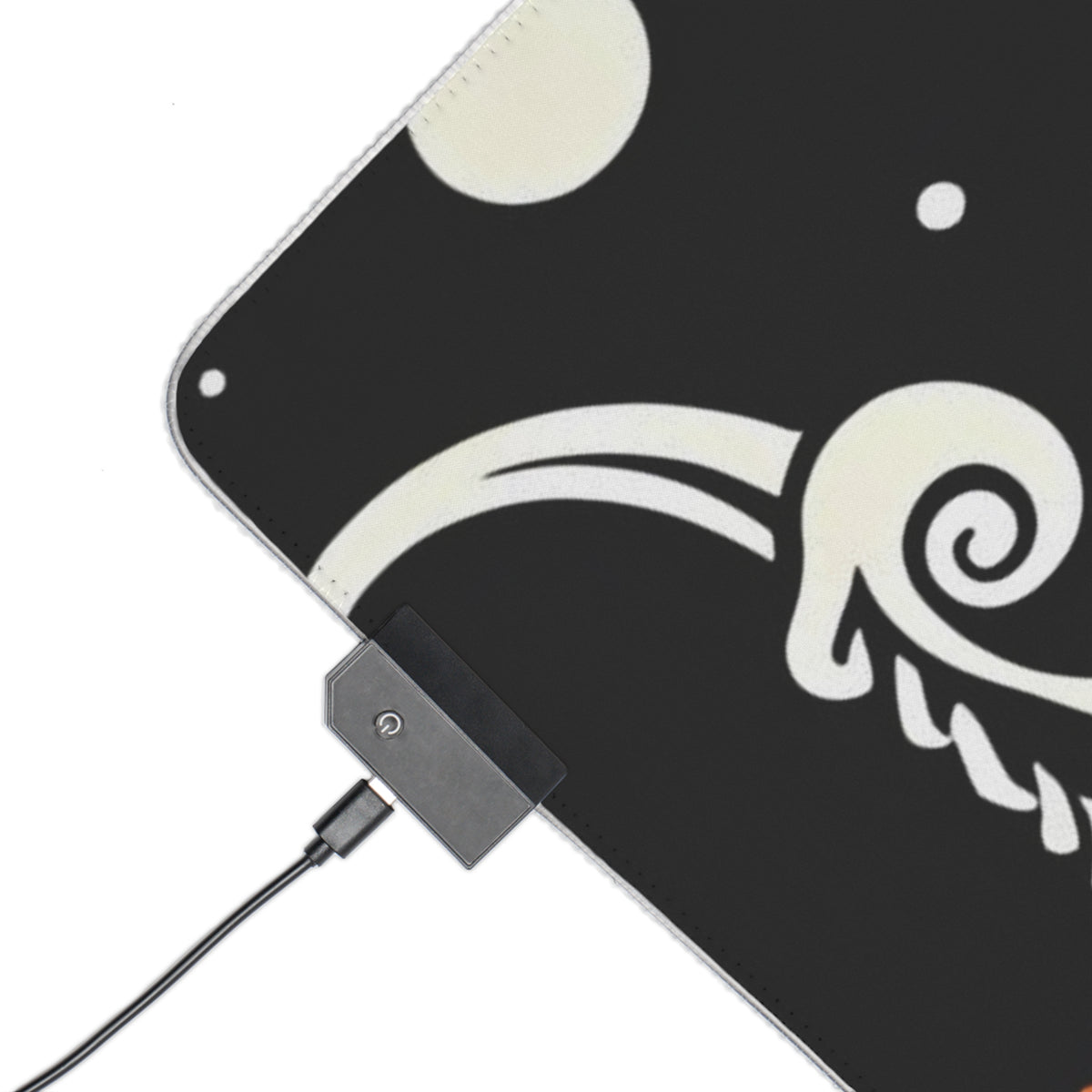 LED Gaming Mouse Pad with Ghost Skeleton Cartoon Pumpkins Design for Halloween, view 6