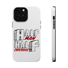 DistinctInk ToughCase for Apple iPhone, Compatible with MagSafe Charging - Half Man Half Crocodile