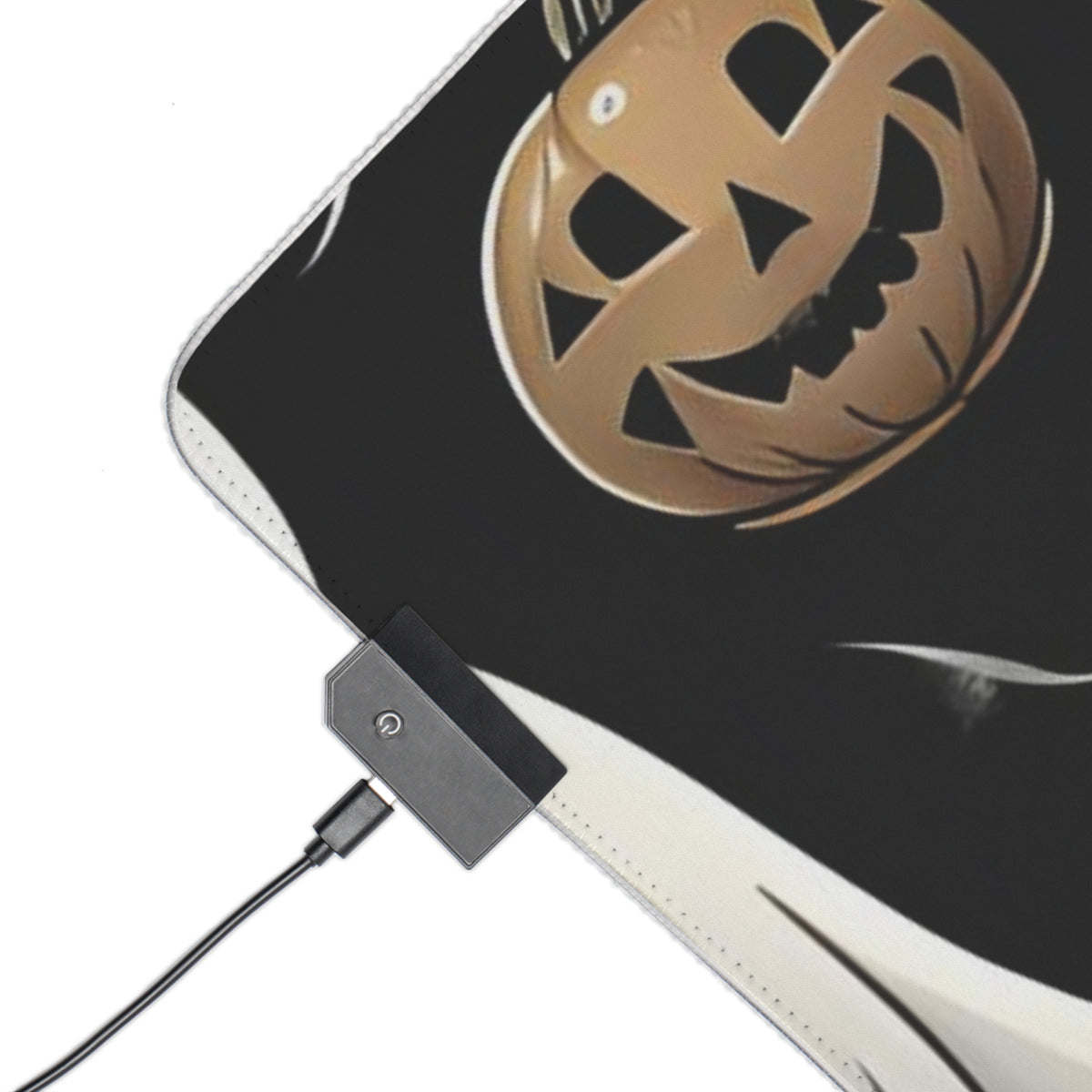 LED Gaming Mouse Pad with Ghostly Skeleton and Pumpkin Design for Halloween, view 12
