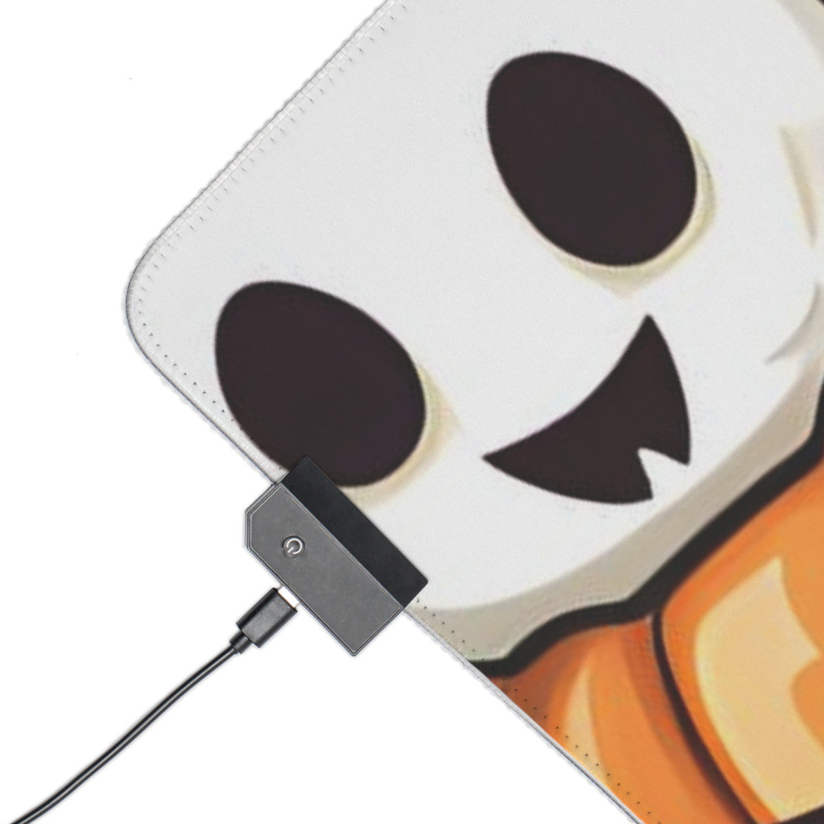 LED Gaming Mouse Pad with Skeletal Ghost in a Pumpkin Design for Halloween, view 18