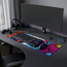 DistinctInk LED Gaming Mouse Pad with Leading with Courage and Grace Design for LGBTQ+ Pride