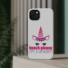 DistinctInk ToughCase for Apple iPhone, Compatible with MagSafe Charging - Beach Please I'm a Unicorn