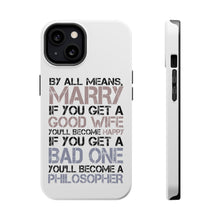 DistinctInk ToughCase for Apple iPhone, Compatible with MagSafe Charging - Marry - Good Wife Become Happy