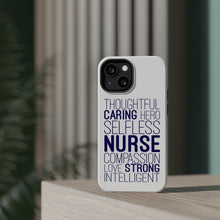 DistinctInk ToughCase for Apple iPhone, Compatible with MagSafe Charging - Thoughtful Caring Hero Selfless Nurse