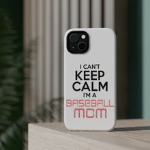DistinctInk ToughCase for Apple iPhone, Compatible with MagSafe Charging - Can't Keep Calm I'm a Baseball mom
