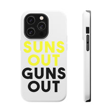 DistinctInk ToughCase for Apple iPhone, Compatible with MagSafe Charging - Suns Out, Guns Out