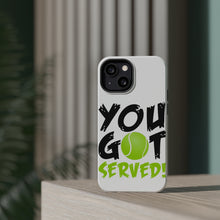 DistinctInk ToughCase for Apple iPhone, Compatible with MagSafe Charging - You Got Served Tennis