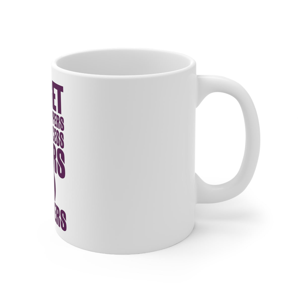 Glossy White Coffee / Tea Mug - Forget Glass Slippers Princess Wears Sneakers, view 3