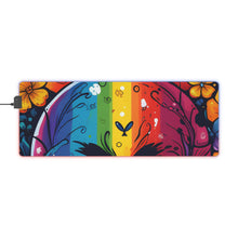 DistinctInk LED Gaming Mouse Pad with A World of Possibilities Design for LGBTQ+ Pride