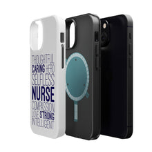 DistinctInk ToughCase for Apple iPhone, Compatible with MagSafe Charging - Thoughtful Caring Hero Selfless Nurse