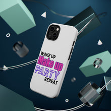 DistinctInk ToughCase for Apple iPhone, Compatible with MagSafe Charging - Wake Up Make Up Party Repeat