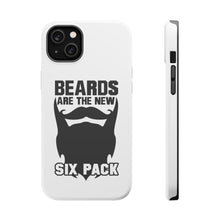 DistinctInk ToughCase for Apple iPhone, Compatible with MagSafe Charging - Beards are the New Six Pack