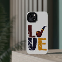 DistinctInk ToughCase for Apple iPhone, Compatible with MagSafe Charging - Love Pipe Smoking