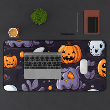 DistinctInk Desk Mat with Spooky Bat-o-lanterns Design for Halloween