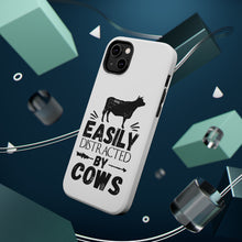 DistinctInk ToughCase for Apple iPhone, Compatible with MagSafe Charging - Easily Distracted By Cows