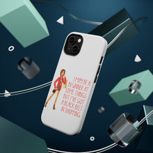 DistinctInk ToughCase for Apple iPhone, Compatible with MagSafe Charging - Beginner at Some Things Black Belt in Shopping