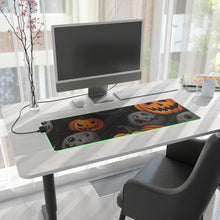 DistinctInk LED Gaming Mouse Pad with Haunted Harvest Time Design for Halloween