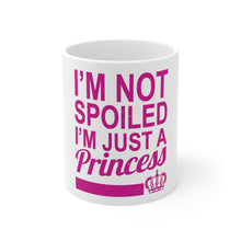 DistinctInk Glossy White Coffee / Tea Mug - I'm Not Spoiled I'm Just a Princess