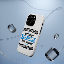 DistinctInk ToughCase for Apple iPhone, Compatible with MagSafe Charging - Superheroes Without Cape are Engineers