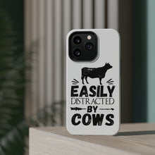 DistinctInk ToughCase for Apple iPhone, Compatible with MagSafe Charging - Easily Distracted By Cows