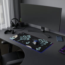DistinctInk LED Gaming Mouse Pad with Ghastly Skeletal Shadows Design for Halloween