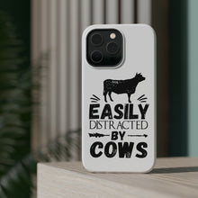 DistinctInk ToughCase for Apple iPhone, Compatible with MagSafe Charging - Easily Distracted By Cows