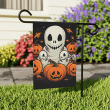 DistinctInk Garden & House Banner Flag with Ghost Skeleton Pumpkin Pattern Design for Halloween