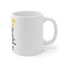DistinctInk Glossy White Coffee / Tea Mug - BBQ Rules for Men