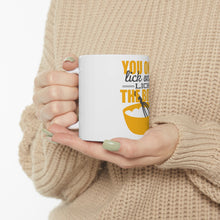 DistinctInk Glossy White Coffee / Tea Mug - You Only Lick Once - Lick the Bowl - Baking